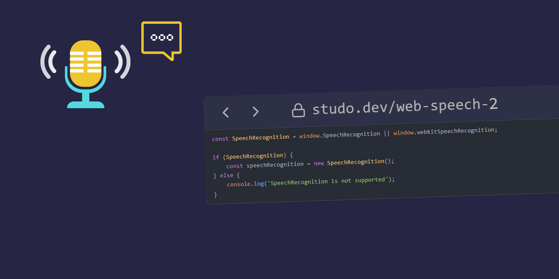 Icône de micro avec un visuel de code